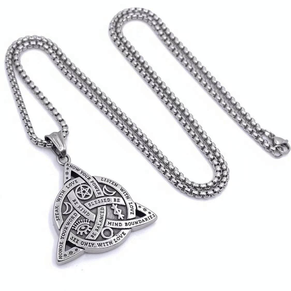 🎁🔥Last Day ✨Handmade Sterling Silver Vintage Celtic Knot Pendant Necklace🎁