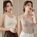 🔥 Cozy & Supported: Thickened Warm Tank Top with Shelf Bra! 👙