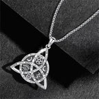 🎁🔥Last Day ✨Handmade Sterling Silver Vintage Celtic Knot Pendant Necklace🎁