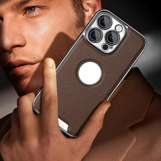 Calf Leather & Light Luxury Case Cover for iPhone