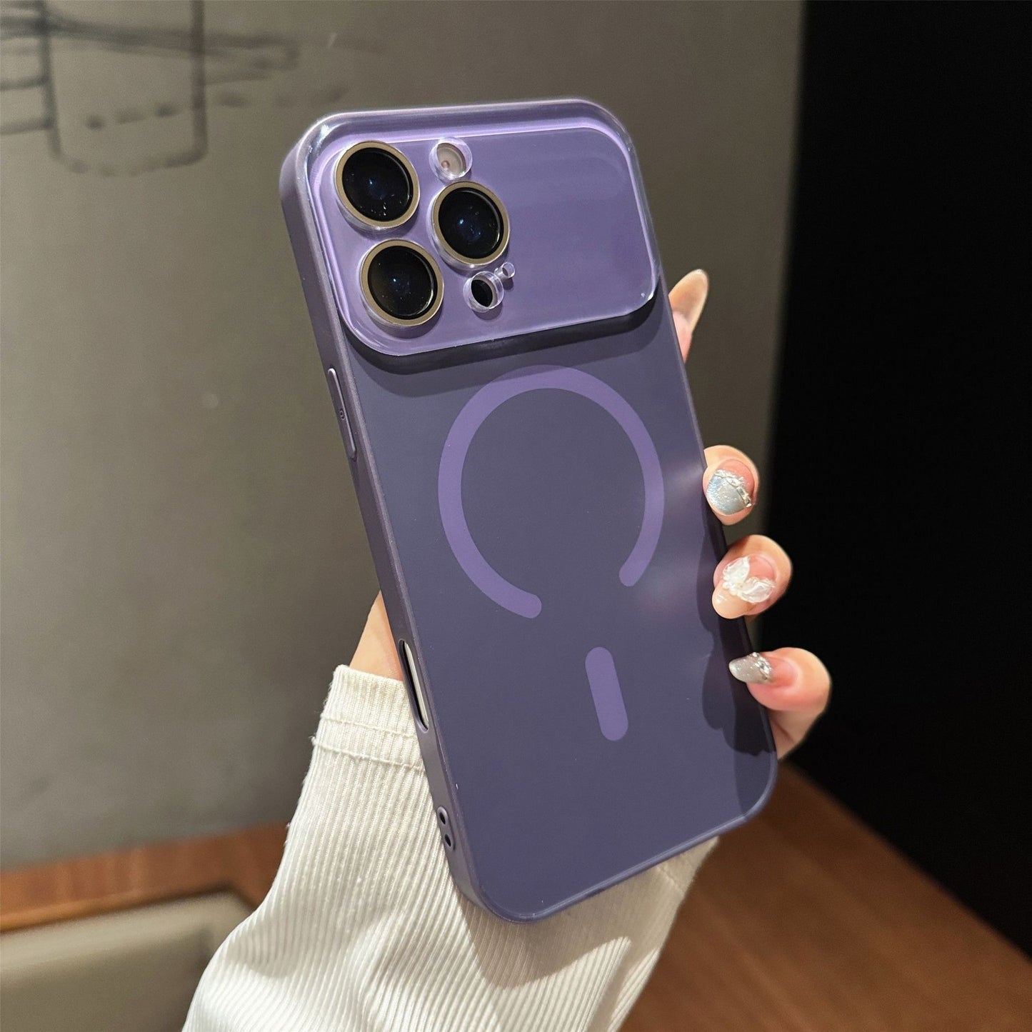 Large-View Frosted Magnetic Case Cover for iPhone
