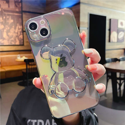 Colourful Laser Violent Bear Case Cover for iPhone - Buy 2: 50% OFF 2nd🔥