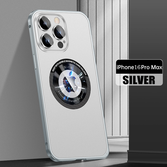 Creative Collage & Personalized Logo Hollow Magnetic Case Cover for iPhone-👊Genuine Metal Snap-on Frame👊