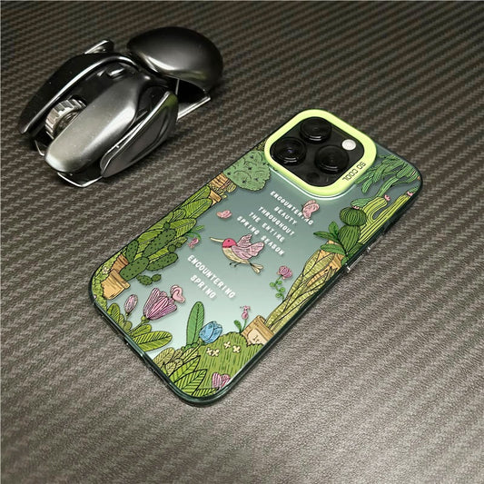 Summer Limited Edition |Potted Plants | Flowers and Birds | Oasis |Printed Case Cover For iPhone