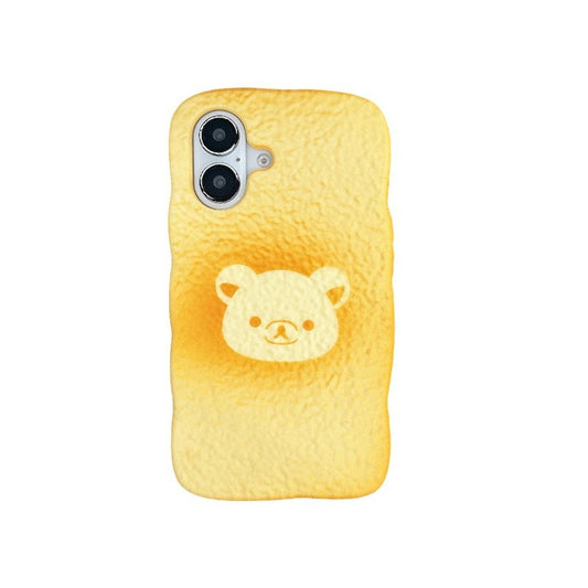 Bear-Shaped Toast Bread Case Cover for iPhone