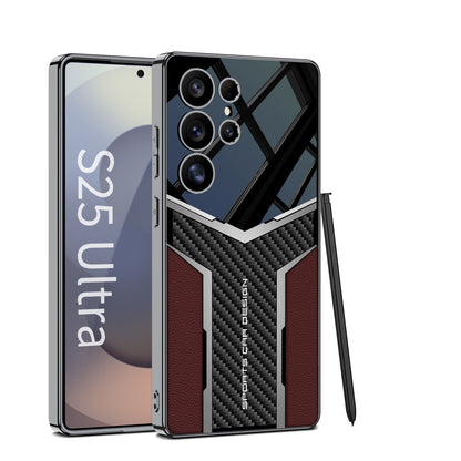 Premium Carbon Fibre And Leather Case Cover for Samsung S series