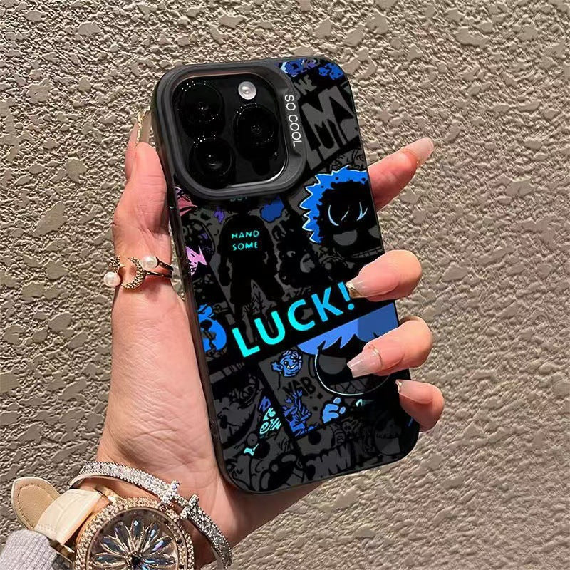 New Electroplated Reflective Coating Comic-Style Case Cover for iPhone-🎁Buy 2 items 2nd get 50% off