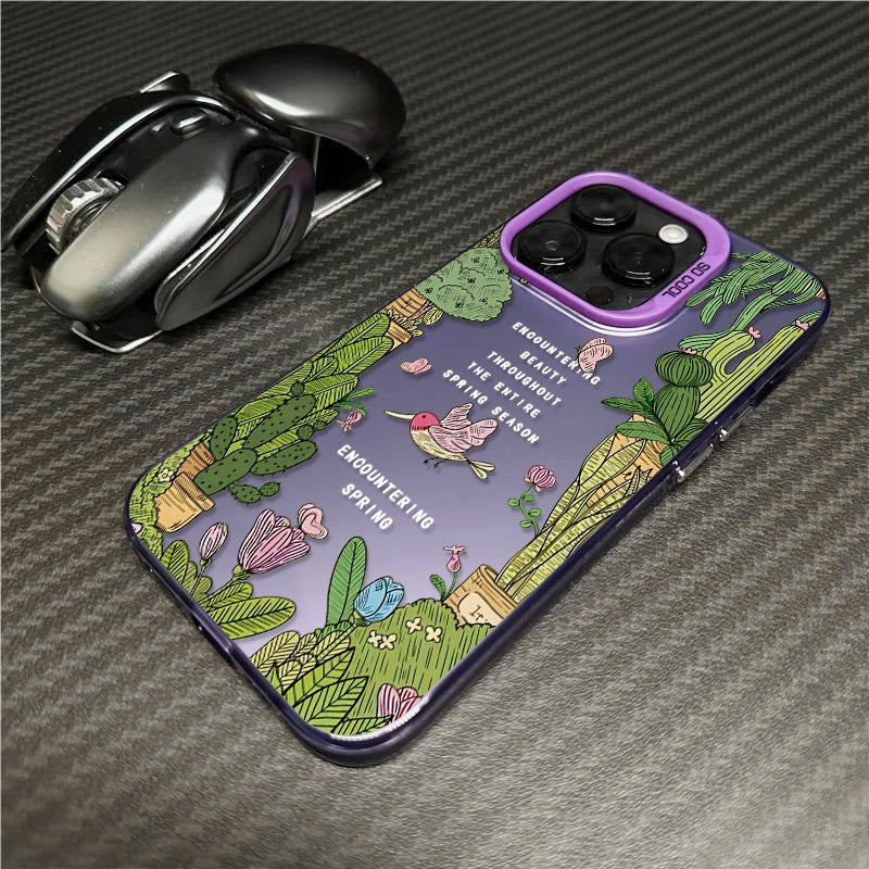 Summer Limited Edition |Potted Plants | Flowers and Birds | Oasis |Printed Case Cover For iPhone
