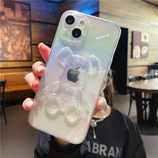 Colourful Laser Violent Bear Case Cover for iPhone - Buy 2: 50% OFF 2nd🔥