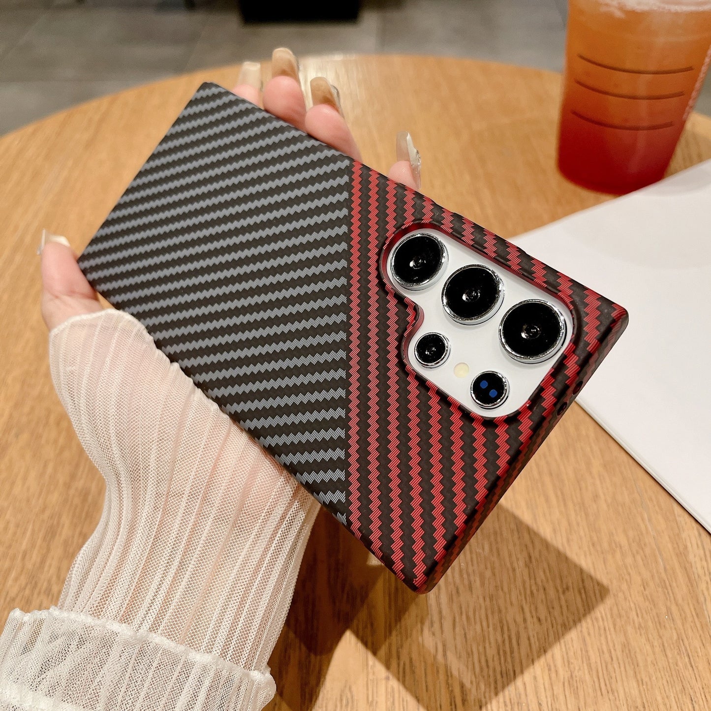 Kevlar Carbon Fibre Hard Case Cover for Samsung S Series