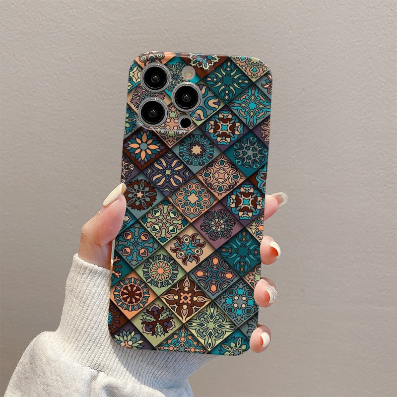 Retro Totem Print Case Cover for iPhone