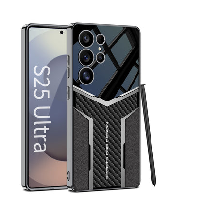 Premium Carbon Fibre And Leather Case Cover for Samsung S series