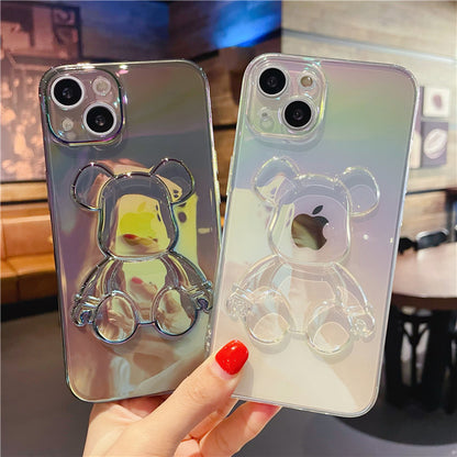 Colourful Laser Violent Bear Case Cover for iPhone - Buy 2: 50% OFF 2nd🔥