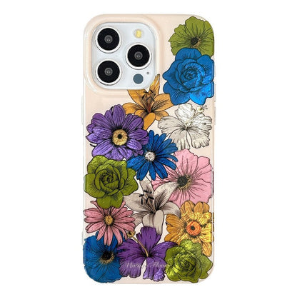 Retro Floral Case Cover for iPhone - Buy 2: 50% OFF 2nd🔥