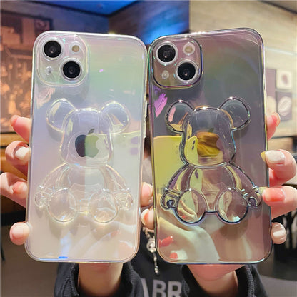 Colourful Laser Violent Bear Case Cover for iPhone - Buy 2: 50% OFF 2nd🔥