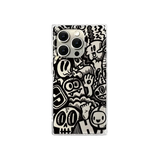 🔥🔥🔥Right-Angle Anti-Drop Cartoon Graffiti Personalized Case Cover for iPhone