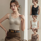 🔥 Cozy & Supported: Thickened Warm Tank Top with Shelf Bra! 👙