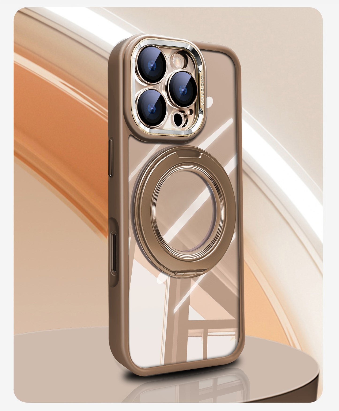 Durable Acrylic Plate & Detachable Lens Frame  Case Cover for iPhone