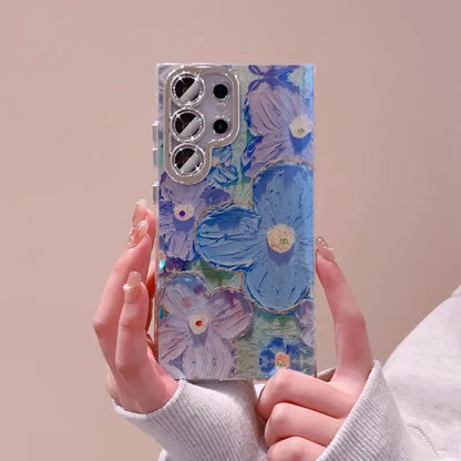 Oil Painting Ink-Washed Floral Mobile Case Cover for Samsung
