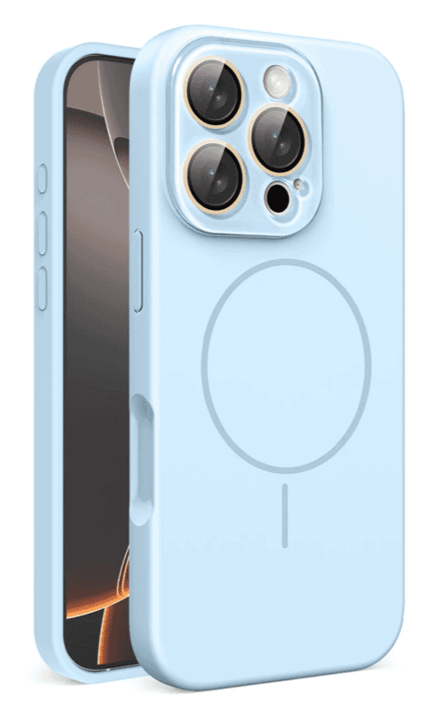 Adapts to side buttons & Liquid Silicone Magnetic Case Cover for iPhone
