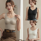 🔥 Cozy & Supported: Thickened Warm Tank Top with Shelf Bra! 👙