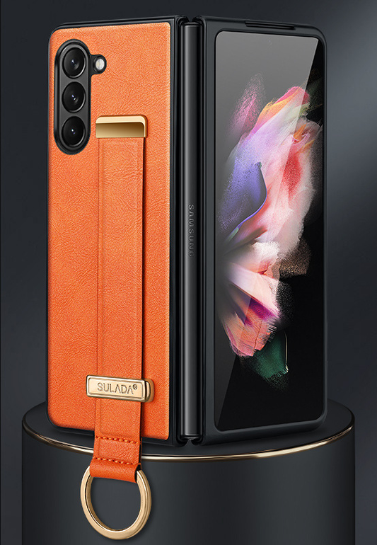 High-Grade Italian Calf Leather Case Cover for Samsung Fold Series