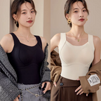 🔥 Cozy & Supported: Thickened Warm Tank Top with Shelf Bra! 👙