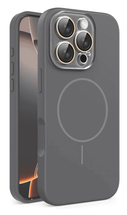 Adapts to side buttons & Liquid Silicone Magnetic Case Cover for iPhone
