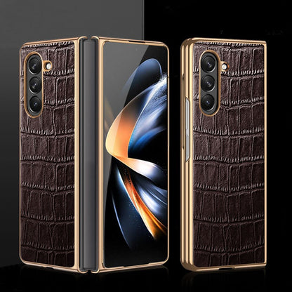 Premium Crocodile Leather Textured Case Cover for Samsung Fold Series