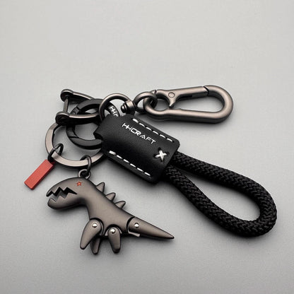 Aluminum Alloy Dinosaur Charm Paired with a Hand-woven Bracelet-🔥2nd Item at 50% OFF