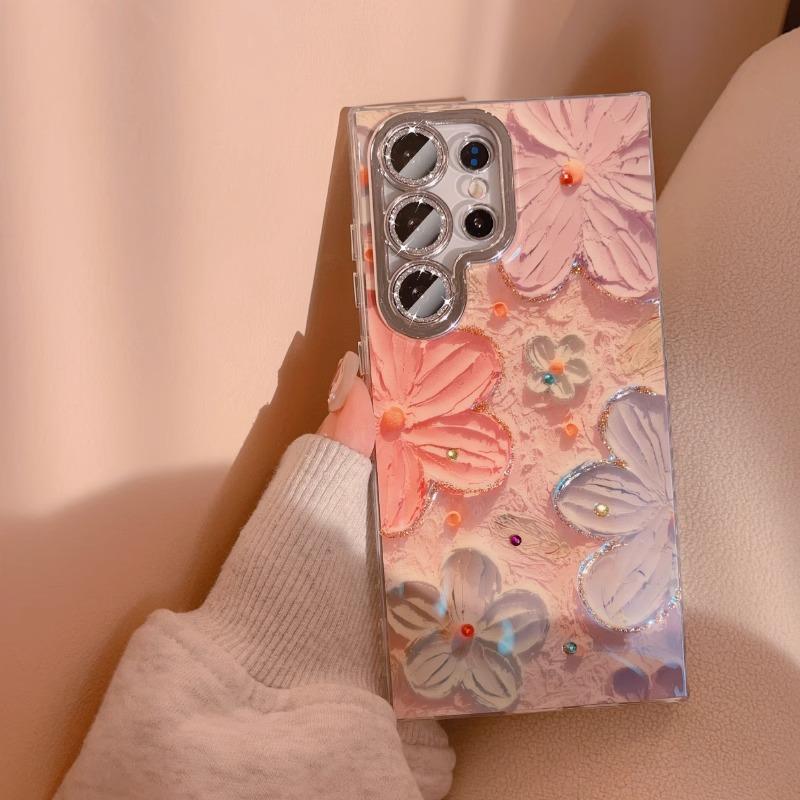 Oil Painting Ink-Washed Floral Mobile Case Cover for Samsung