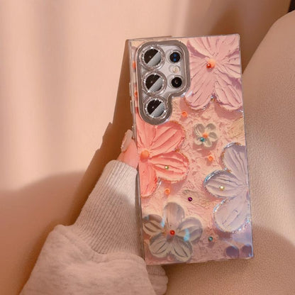Oil Painting Ink-Washed Floral Mobile Case Cover for Samsung
