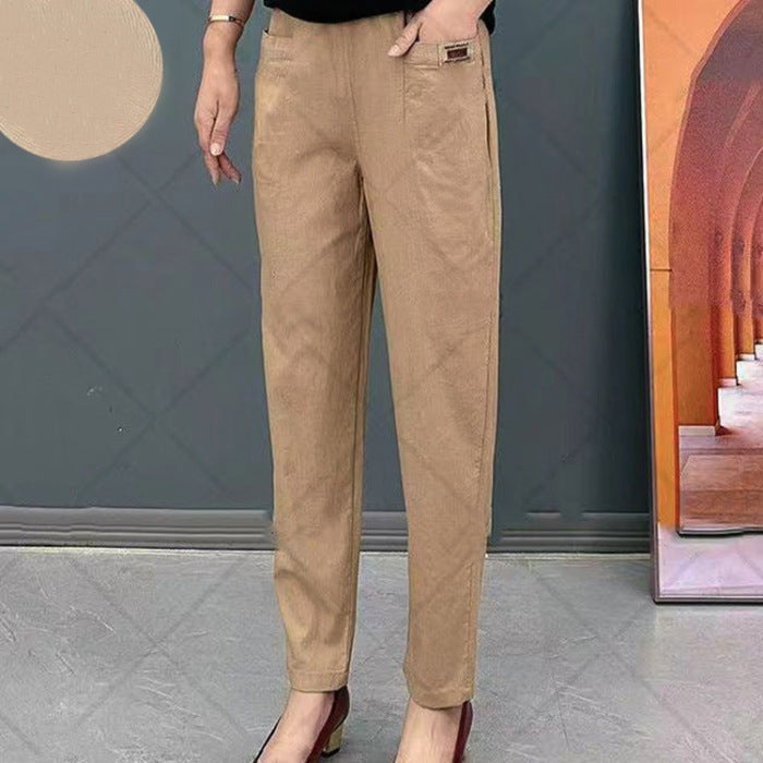 🥰Women's Elastic Waist Cotton Pants