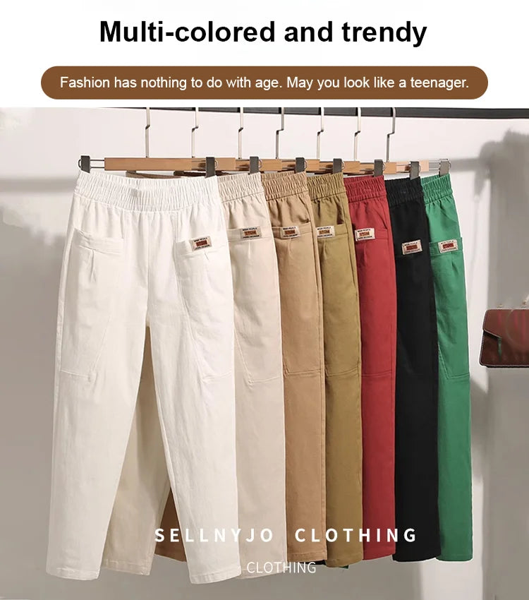 🥰Women's Elastic Waist Cotton Pants