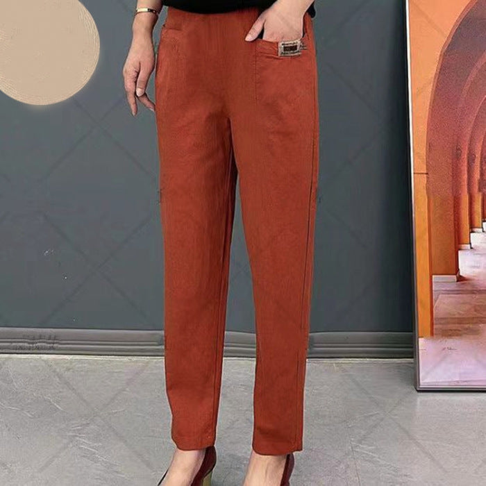 🥰Women's Elastic Waist Cotton Pants