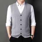 🌟Business Style🌟Men's Fashion Knitted Button Wool Sweater Vest