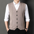 🌟Business Style🌟Men's Fashion Knitted Button Wool Sweater Vest