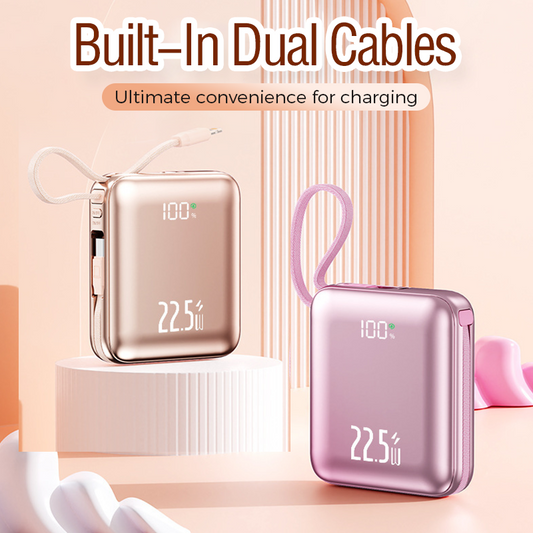 Portable Power Bank with Built-in Cables-🚀 Free Shipping 🚀