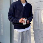 ✨Men's Casual Ribbed Half-Zip Sweater