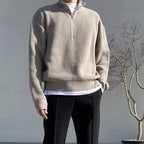 ✨Men's Casual Ribbed Half-Zip Sweater