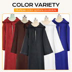 Solid-Color Hooded Robe Cloak