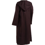 Solid-Color Hooded Robe Cloak