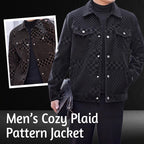 🎉Free shipping ✈️Men’s Premium Cozy Plaid Pattern Suede Jacket