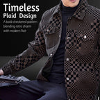 🎉Free shipping ✈️Men’s Premium Cozy Plaid Pattern Suede Jacket