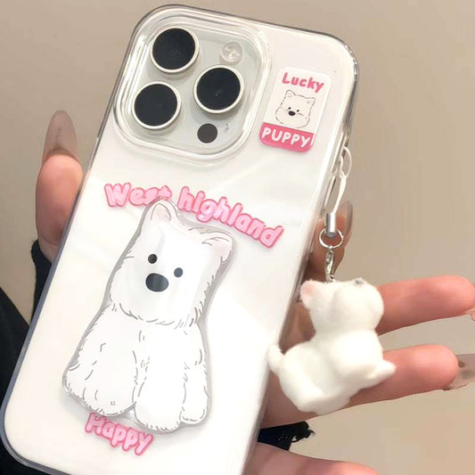 Adorable Dog Pattern Slim Protective Phone Case