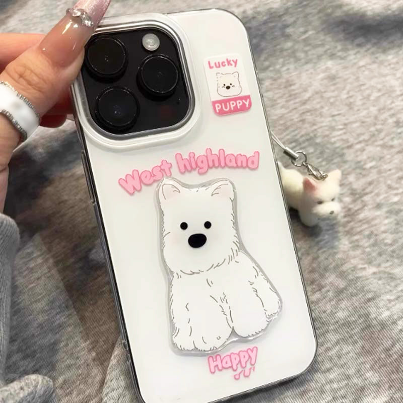Adorable Dog Pattern Slim Protective Phone Case