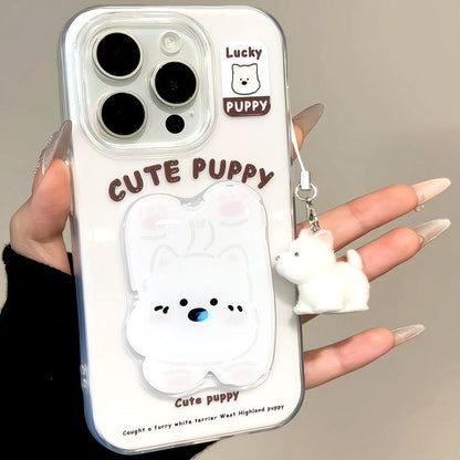 Adorable Dog Pattern Slim Protective Phone Case