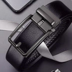 【Top-Grain Leather】 Men's Leather Belt with Automatic Buckle