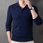 ✨Lightweight and warm✨Men's Soft Pullover Sweater with Lapel Collar