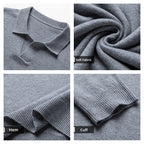 ✨Lightweight and warm✨Men's Soft Pullover Sweater with Lapel Collar